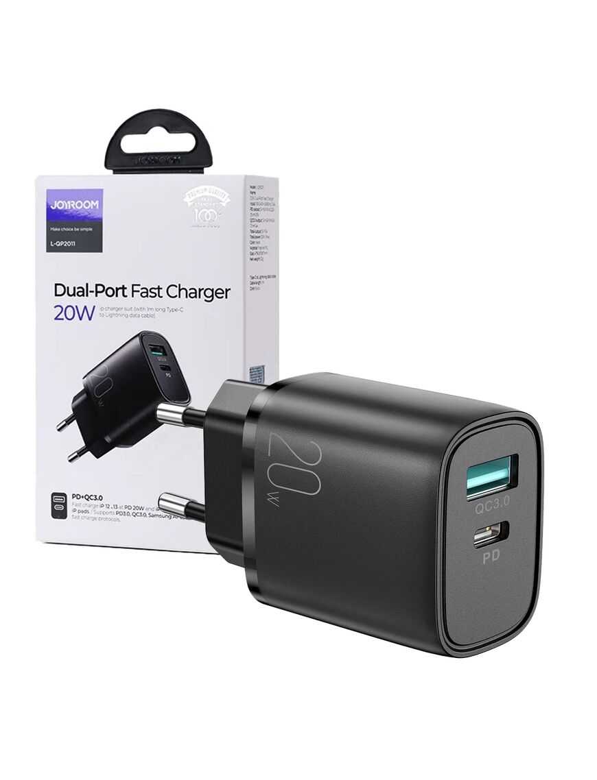 Incarcator retea, 20W, Dual USB, QC3.0+PD Joyroom
