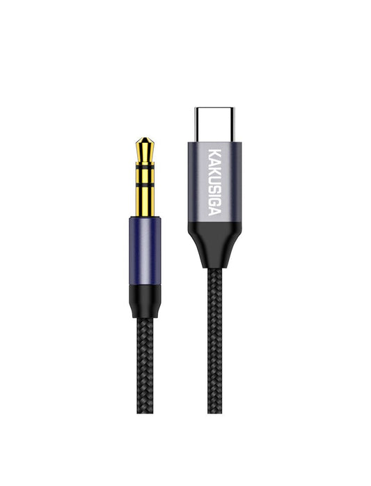 Cablu Audio, 3.5mm Jack la USB-C, 1m | BLACK - mag-genius-accesorii