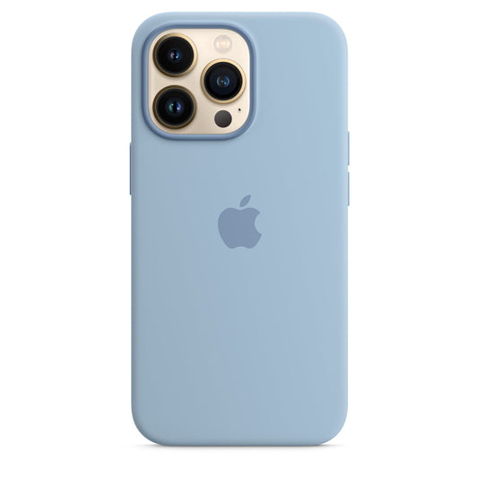 Husa de protectie Apple cu MagSafe pentru iPhone 13 Pro Max, Silicon - Culoare Blue Fog - mag-genius-accesorii