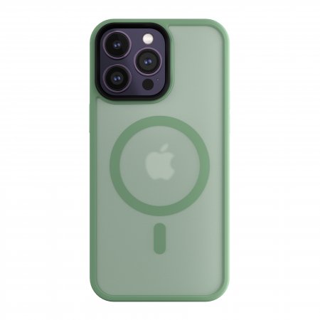 Husa pentru iPhone 15 Pro, cu MagSafe, Mist Shield Case Pistachio - mag-genius-accesorii