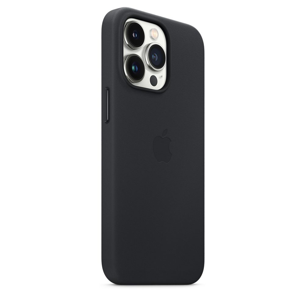 Husa compatibila cu iPhone 13 Pro Max cu MagSafe, Piele - Culoare Midnight