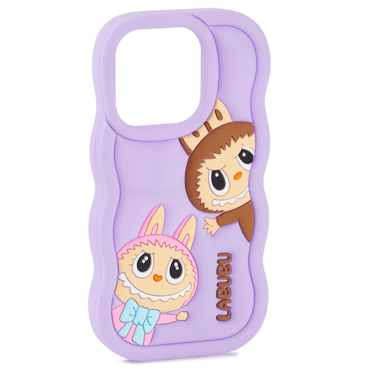 🌸📱 Husă iPhone 16  Labubu 🐰 – Silicon Moale Antisoc 💥, Design 3D Drăgălaș 🎀, Mov Magic 💜