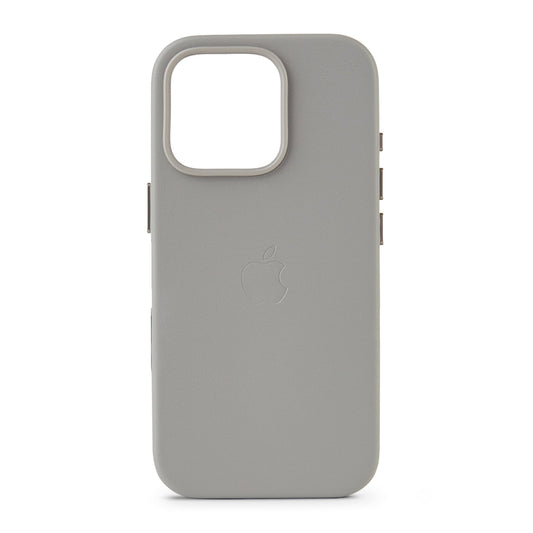 Husa iPhone 16 Pro Apple cu MagSafe , Piele Light Gray
