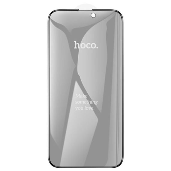 Folie Hoco iPhone 15 Pro Max, Full Glue 6D, DustProof, AntiSpy Privacy | Black