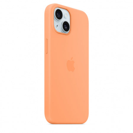 Husa iPhone 15 Plus Apple Silicon cu MagSafe,Orange Sorbet