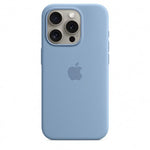 Husa de protectie Apple Silicon cu MagSafe pentru iPhone 15 Pro Max Winter Blue - mag-genius-accesorii
