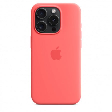 Husa de protectie Apple Silicon cu MagSafe pentru iPhone 15 Pro Max,Guava - mag-genius-accesorii