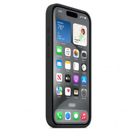 Husa de protectie Apple Silicon cu MagSafe pentru iPhone 15 Pro Max Midnight - mag-genius-accesorii