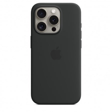Husa de protectie Apple Silicon cu MagSafe pentru iPhone 15 Pro Max Midnight - mag-genius-accesorii