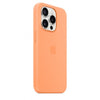 Husa de protectie Apple din Silicon cu MagSafe pentru iPhone 15 Pro Orange Sorbet - mag-genius-accesorii