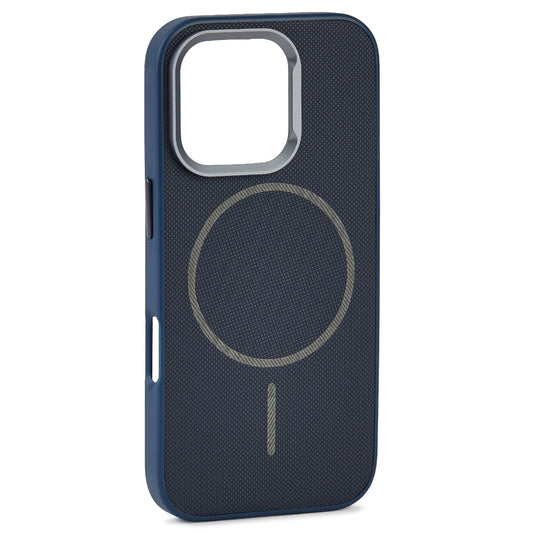 Husă Vegan Leather cu MagSafe pentru iPhone 16 Pro Max,Midnight