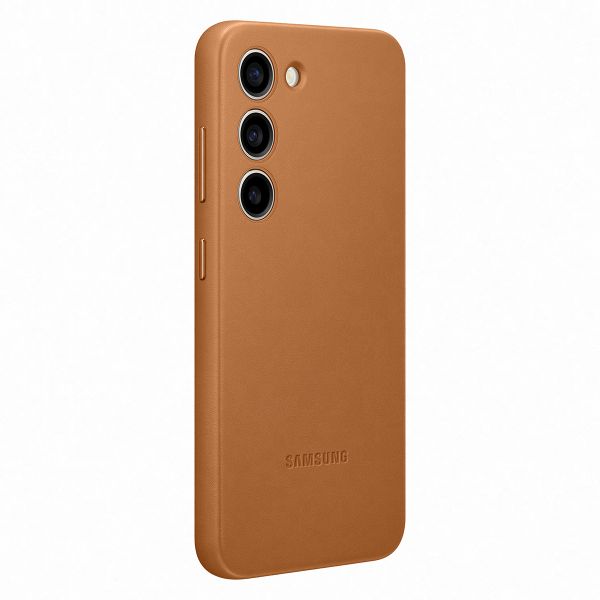 Husa Originala Samsung Galaxy S23 Plus, Piele Camel