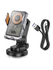 Suport Auto cu incarcare Wireless, 15W, cu cleme laterale, montaj Bord, cablu USB-C, 1m, AutoSensor Lock