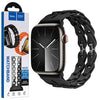 Curea silicon, pentru iWatch, Universal Size (42/44/45/49mm) - Flexibile Band, Hollow, Black