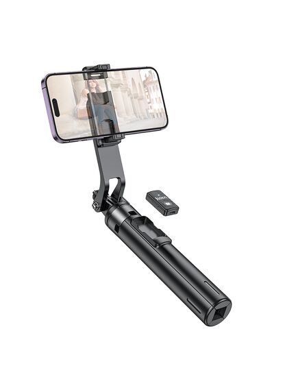 Selfie Stick, pentru telefon, 2 in 1, Telescopic,cu telecomanda BT, BLACK