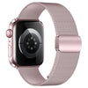 Curea metalica Apple Watch, inchidere magnet,Size (42/44/45/49mm) Milanese Style,Pink