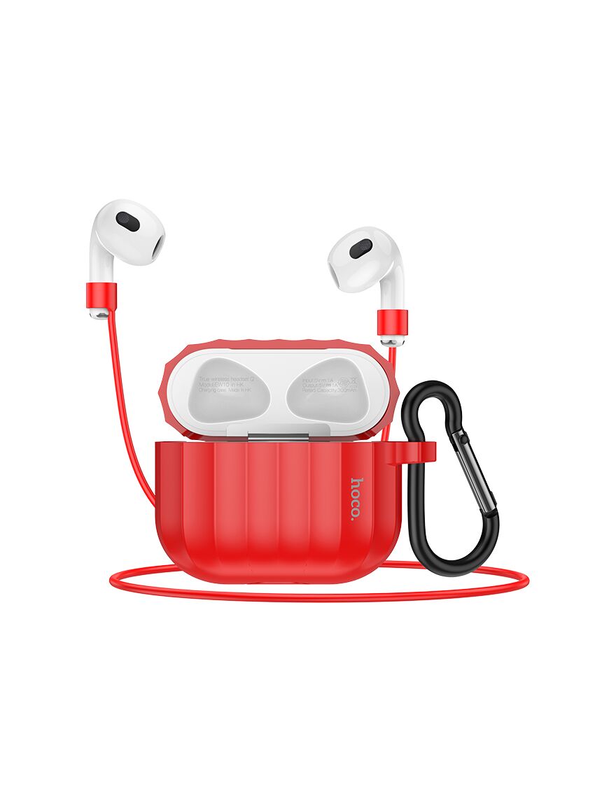 HOCO (WB22) | Husa pentru casti, compatibile cu AirPods 3, TPU | RED