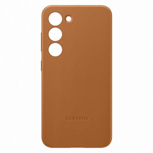 Husa Originala Samsung Galaxy S23 Plus, Piele Camel