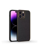 Husa YOLO - iPhone 12 Pro, Piele Eco & TPU, BLACK - mag-genius-accesorii