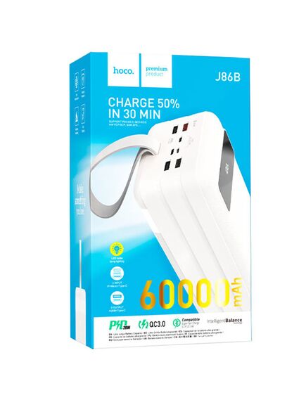 Baterie Externa, 1xUSB-C PD, 4xUSB-A QC 3.0, lampa LED, 60.000 MAh,