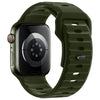 Curea silicon, pentru iWatch, Universal Size (42/44/45/49mm) -Flexibile Band, Stepped, Green