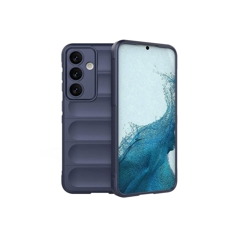 Husa Wave - Samsung A54 - Grip Microfiber, ShockProof, Navy Blue