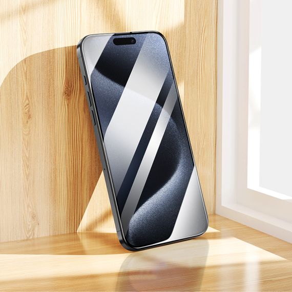 Folie Hoco - iPhone 15 Pro Max, Full Glue 6D, DustProof  Clear | Black