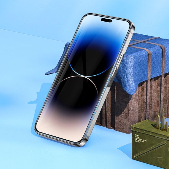 Folie Hoco iPhone 16 , Full Glue 6D, Guardian - Clear | Black
