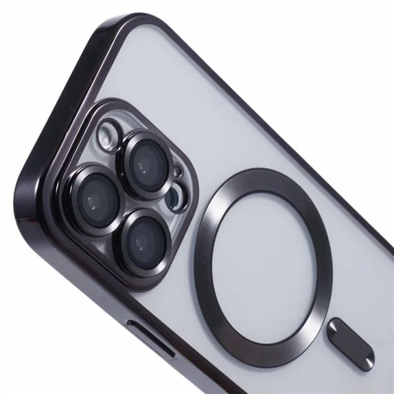 Husa Plating, iPhone 16 Pro, cu MagSafe, ElectroEdge,Black