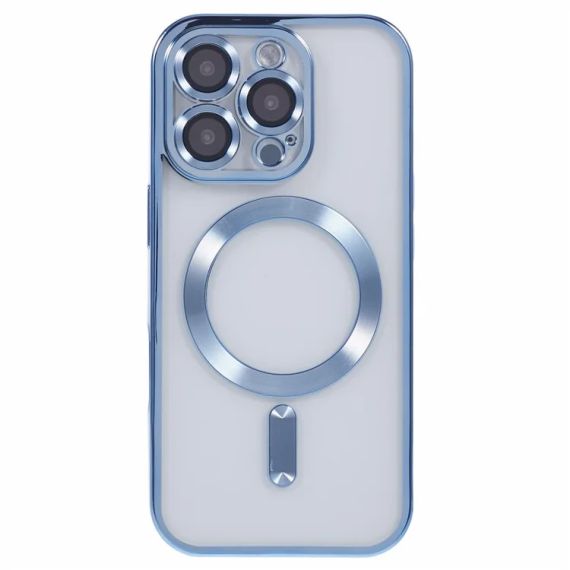 Husa Plating, iPhone 16 Pro Max, cu MagSafe, ElectroEdge, Blue