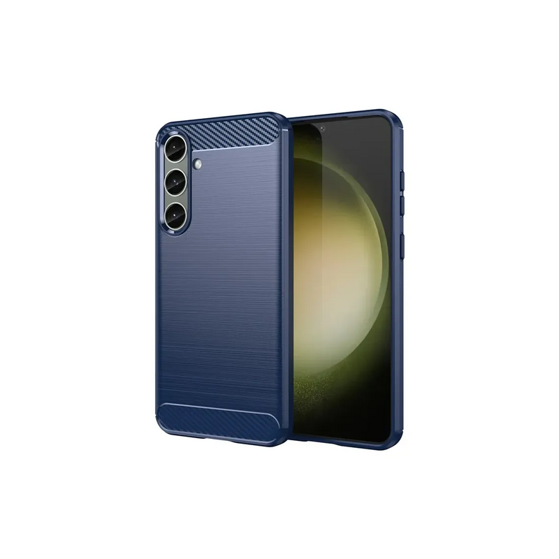 Husa Brush - Samsung S25 - Metall Design | BLUE