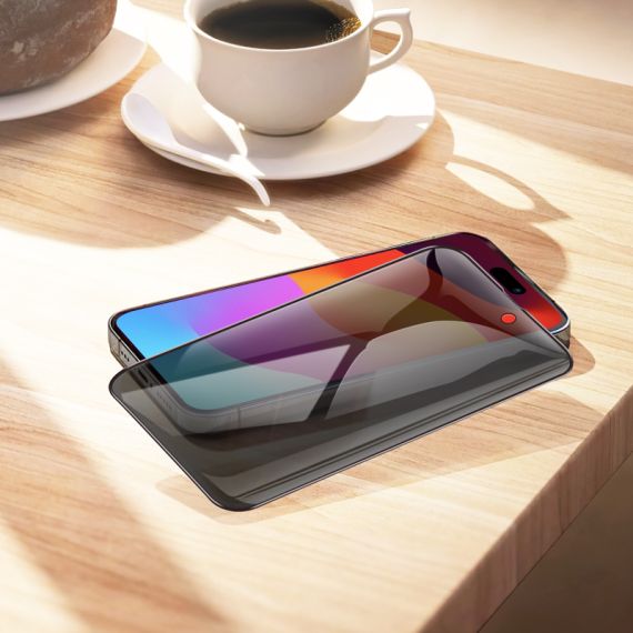 Folie Hoco iPhone 14 Pro, Full Glue 6D, DustProof, AntiSpy Privacy
