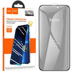 Folie Hoco iPhone 15 Pro Max, Full Glue 6D, DustProof, AntiSpy Privacy | Black