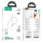 Baterie Externa, Hoco 5.000mAh, Incarcare MagSafe, Slim, PD20W, White
