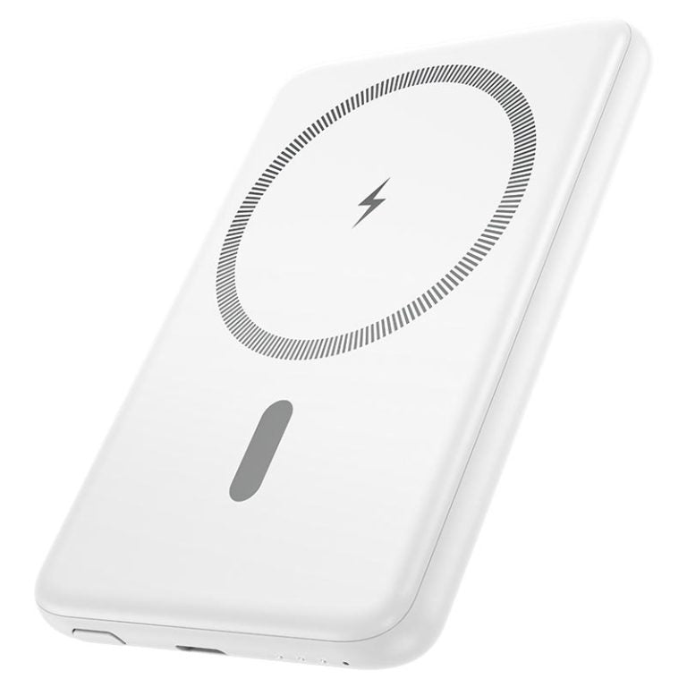 Baterie Externa, Hoco 5.000mAh, Incarcare MagSafe, Slim, PD20W, White
