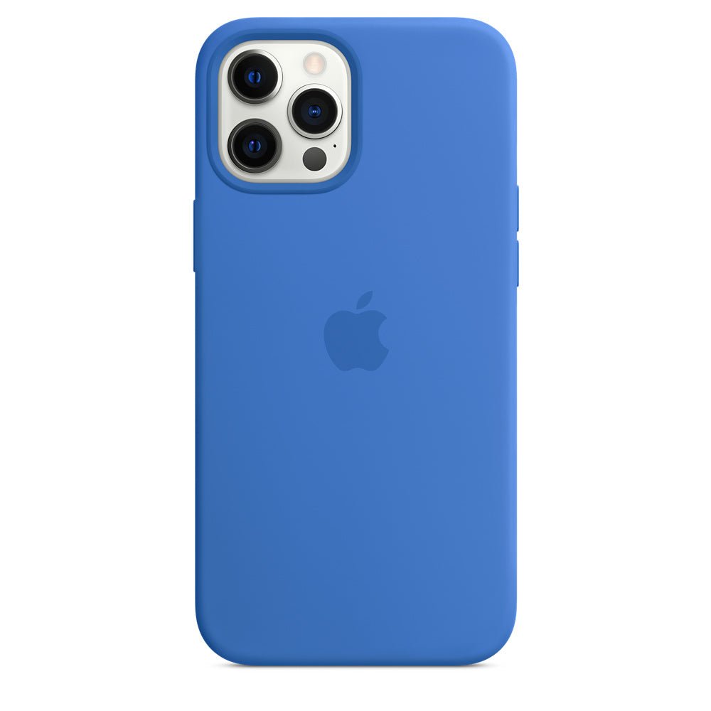 Husa Apple cu MagSafe pentru iPhone 12 Pro Max, Silicon - Culoare Capri Blue