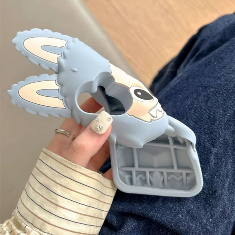 Husă iPhone 15 Pro Max, Desen 3D Labubu, Silicon Moale, Protecție 100%