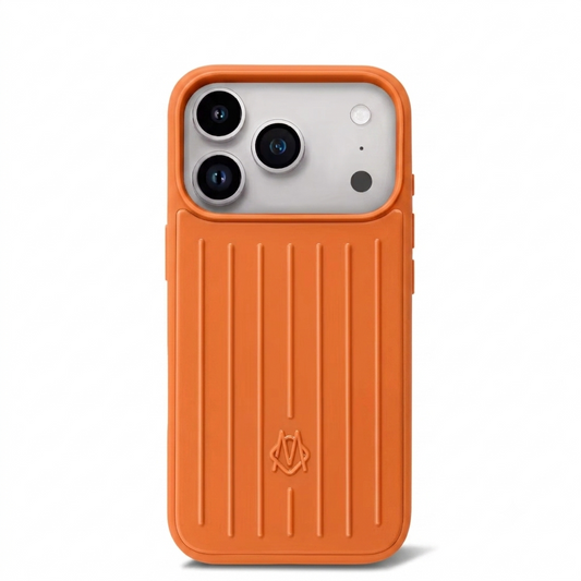 Husă iPhone 17 Pro Max din Aluminiu Rimowa, Cosmic Orange