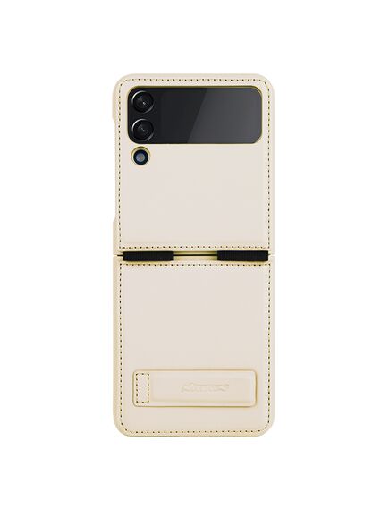 Husa Nillkin, pentru Samsung Galaxy Z Flip 4, Qin Leather, PC Leather GOLD Champane