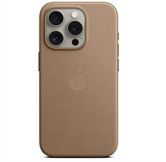 Husa compatibila cu iPhone 15 Pro, cu MagSafe Piele - Culoare Natural