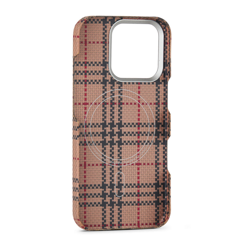 Husa iPhone 16 Pro MagSafe, MagEZ 3 Kevlar 600D ,Burberry