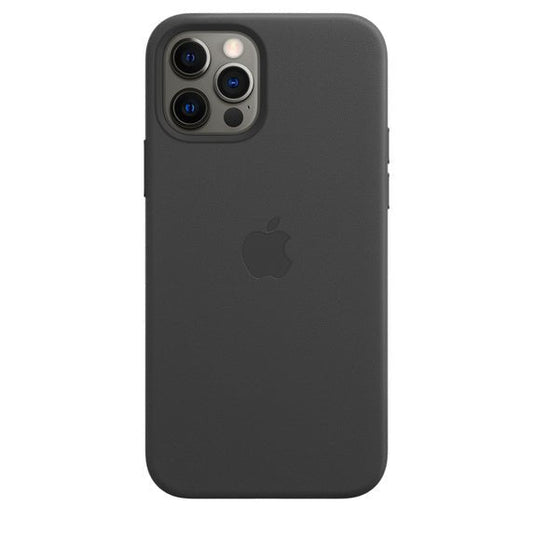 Husa de protectie ,& cu MagSafe pentru iPhone 12, Piele - Culoare Black - 