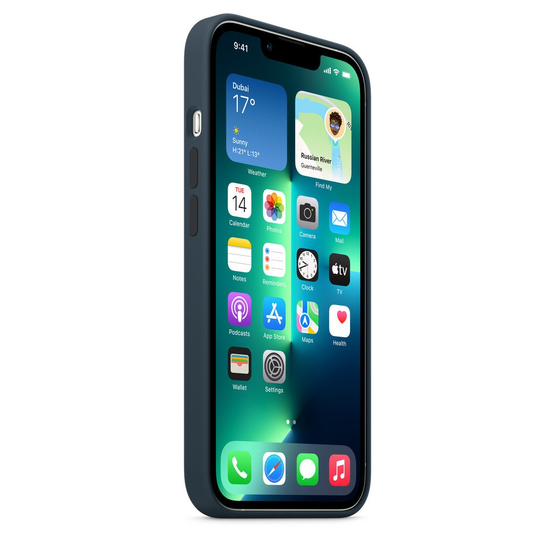 Husa de protectie Apple cu MagSafe pentru iPhone 13 Pro Max, Silicon - Culoare Abyss Blue - mag-genius-accesorii