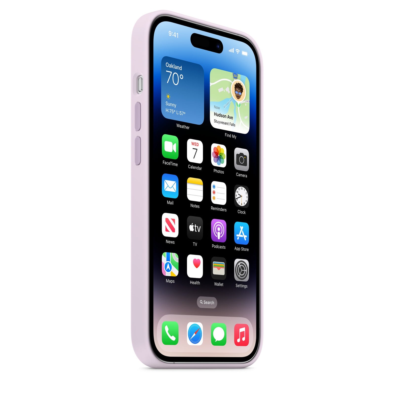 Husa Apple cu MagSafe pentru iPhone 14 Pro, Silicon culoare Lilac