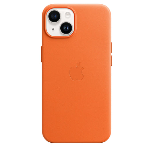 Husa iPhone 14 Plus Apple cu MagSafes, Piele - Culoare Orange