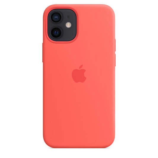 Husa de protectie Apple cu MagSafe pentru iPhone 12 Mini, Silicon - Culoare Pink Citrus
