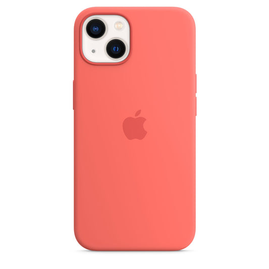 Husa de protectie Apple cu MagSafe pentru iPhone 13 Mini, Silicon - Culoare Pink Pomelo - mag-genius-accesorii