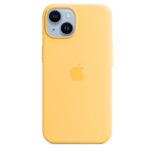 Husa iPhone 14 Apple cu MagSafe Silicon - Culoare Sunglow