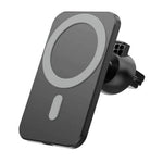 Suport Hoco MagSafe Auto, Incarcare Wireless Rapida 15W, Negru