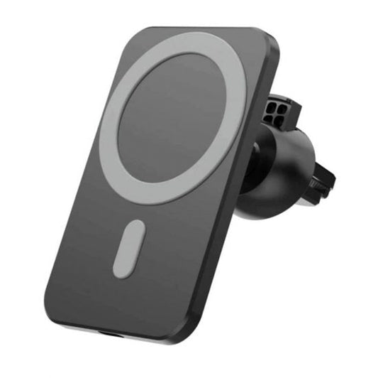 Suport Hoco MagSafe Auto, Incarcare Wireless Rapida 15W, Negru